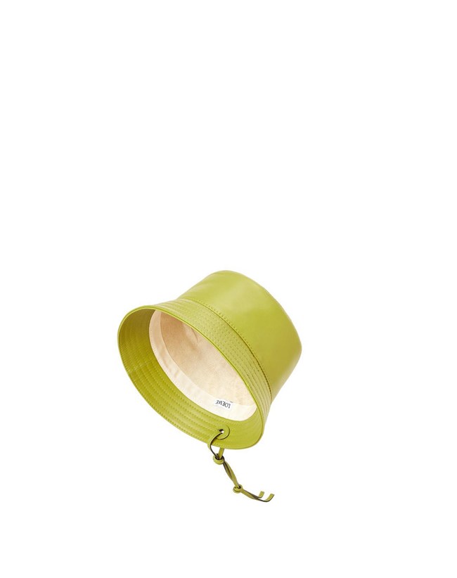 Loewe Bucket hat in nappa clafskin Jaune | 2457GREKW