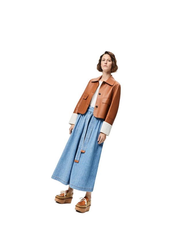 Loewe Button jacket in nappa Tan | 6591LRQVZ