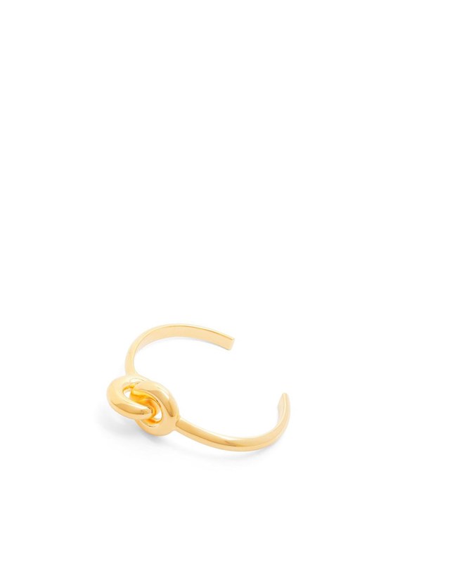 Loewe Donut link cuff in sterling silver Doré | 1280XQZJK