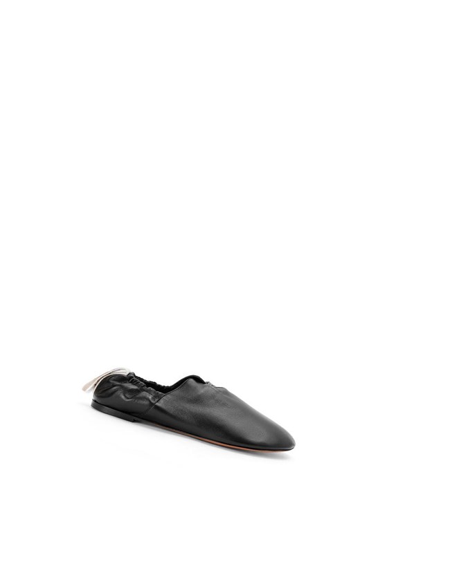 Loewe Flamenco ballerina in calfskin Noir | 9752FNVBL