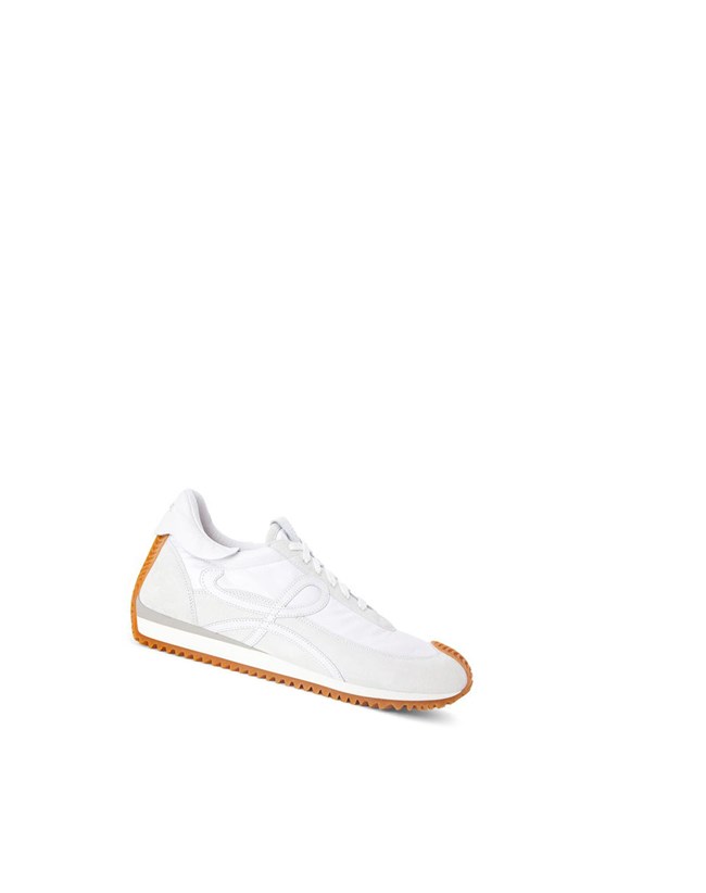 Loewe Flow runner in nylon and suede Blanche | 1576GHAQR