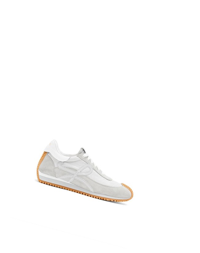 Loewe Flow runner in nylon and suede Grise Blanche | 8715BLXMY