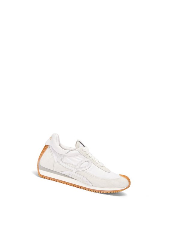 Loewe Flow runner in suede and nylon Blanche | 4712ZHYEM