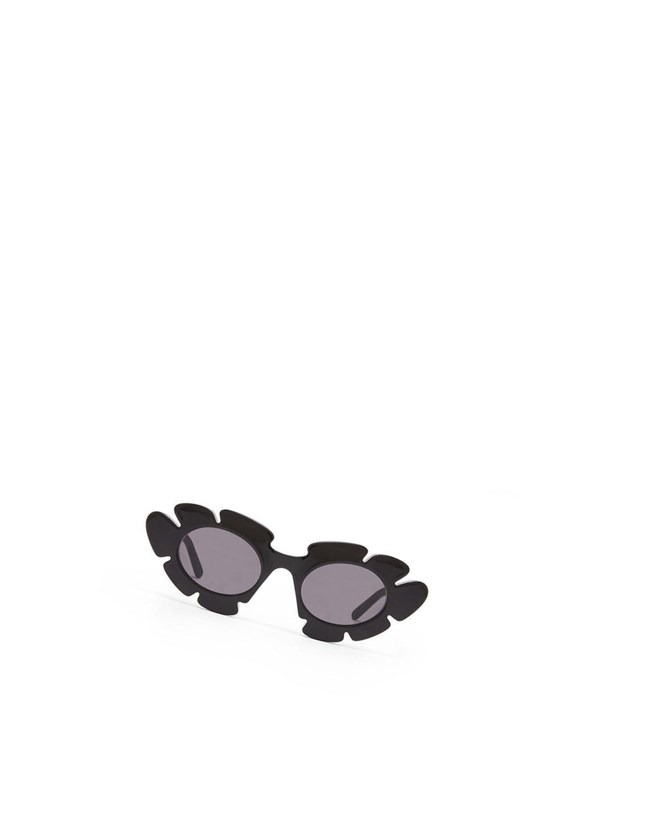 Loewe Flower sunglasses in injected nylon Noir | 3467MSQGT