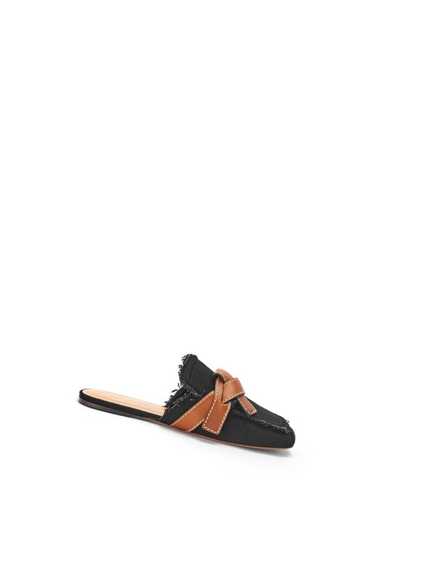 Loewe Gate mule in denim Noir | 3724RLJPA