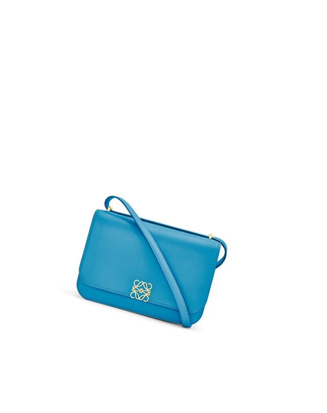 Loewe Goya bag in silk calfskin Bleu | 3890QNZSP