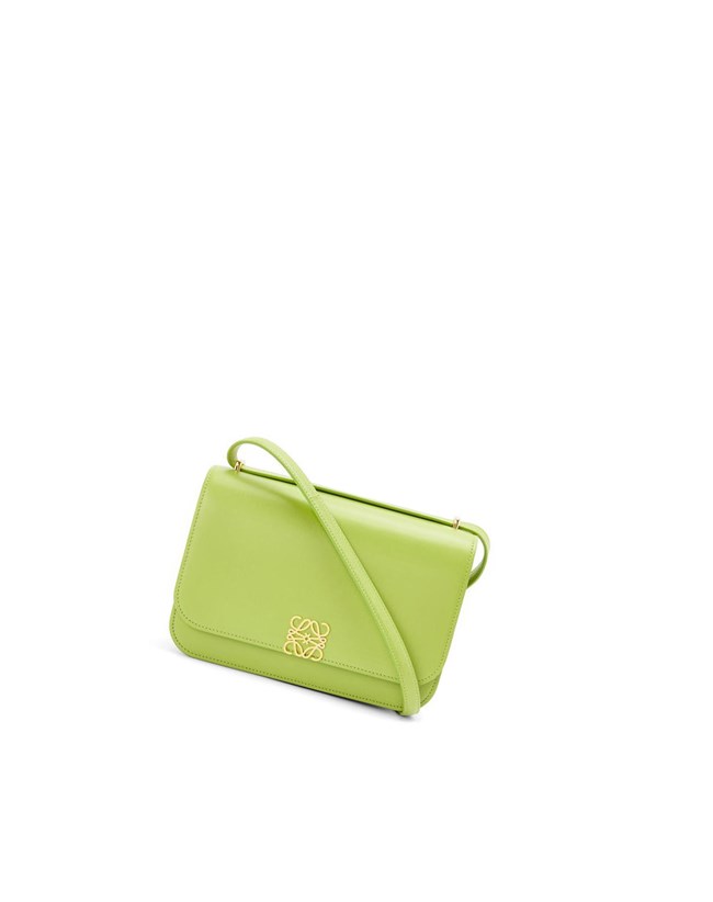 Loewe Goya bag in silk calfskin Vert | 2567ICRBA