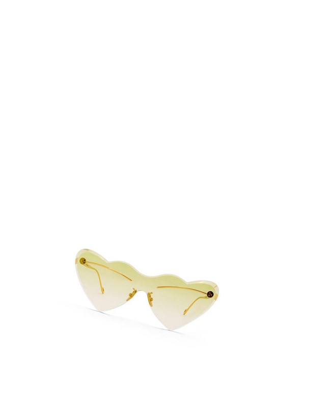 Loewe Heart sunglasses in metal Vert | 6053SUQZE