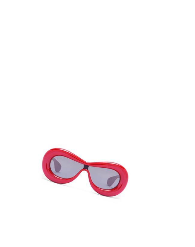 Loewe Inflated mask sunglasses in acetate Lipstick | 2940MKDWI