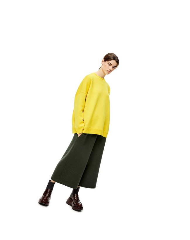 Loewe Knit trousers in cashmere Kaki Vert | 2384PCHVX