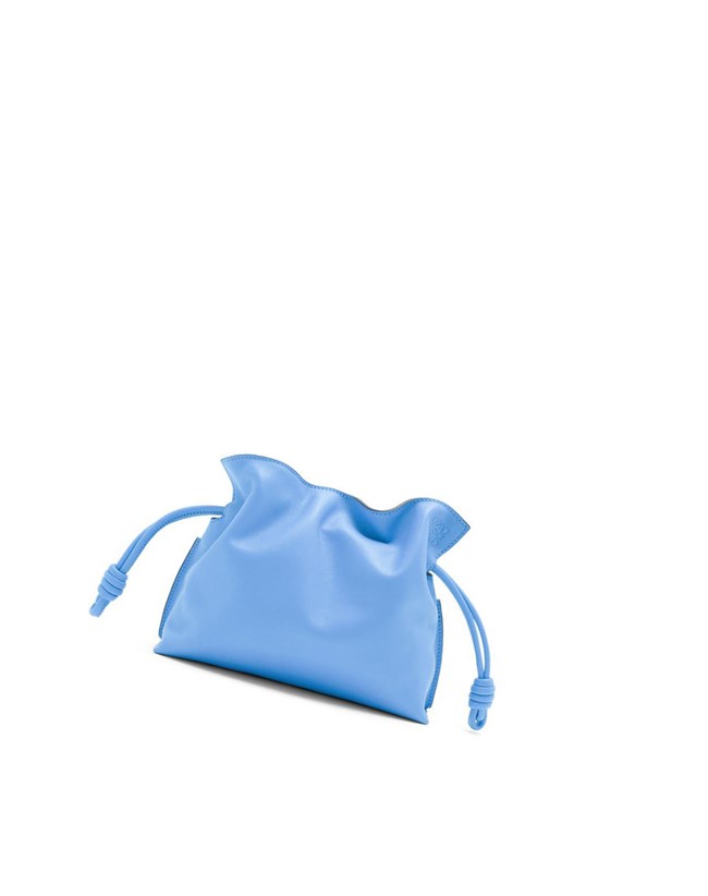 Loewe Mini Flamenco clutch in nappa calfskin Bleu | 0791RAEBQ