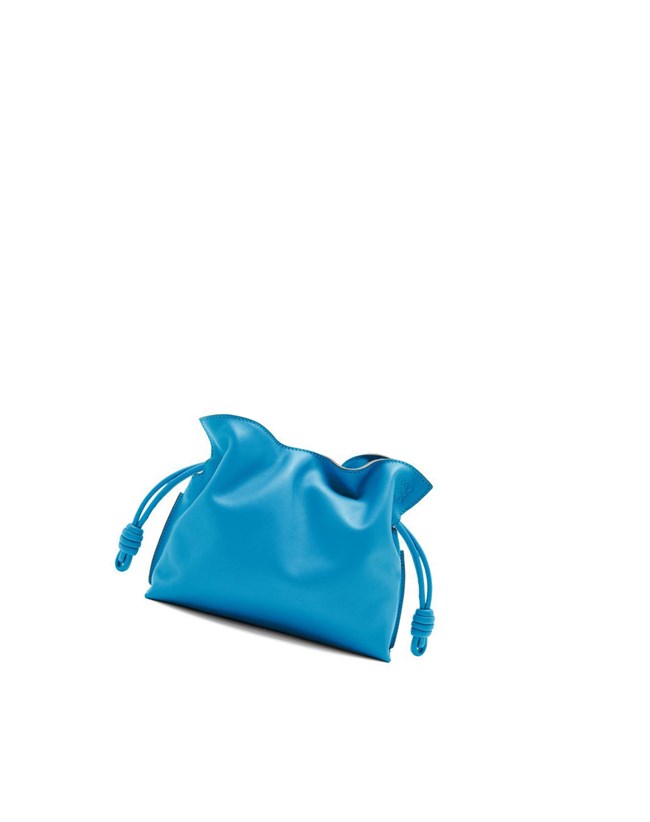 Loewe Mini Flamenco clutch in nappa calfskin Bleu | 2917NWOBP