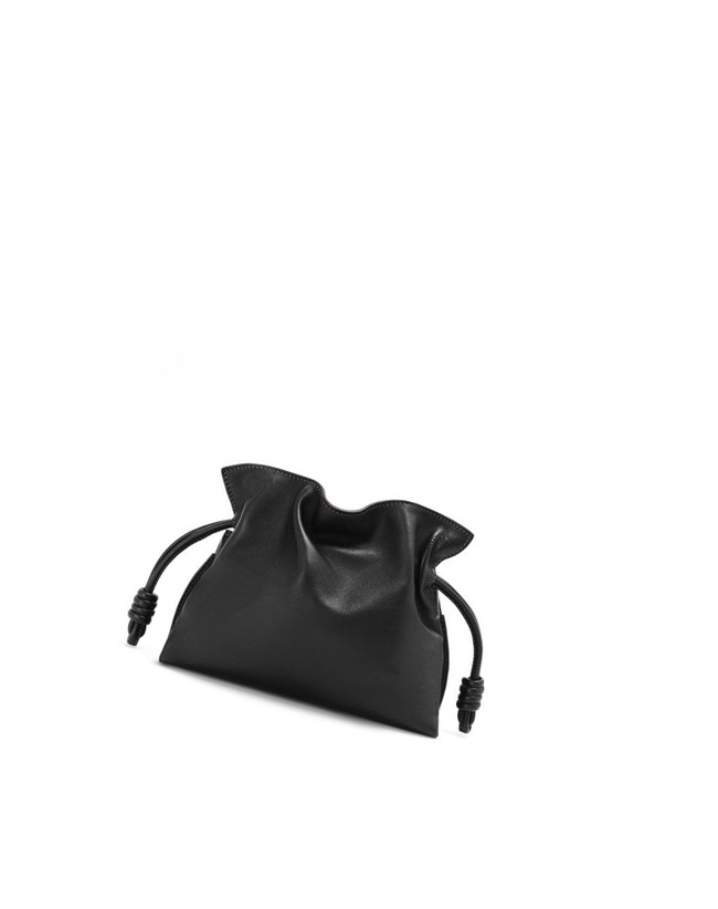 Loewe Mini Flamenco clutch in nappa calfskin Noir | 8493TSYRA