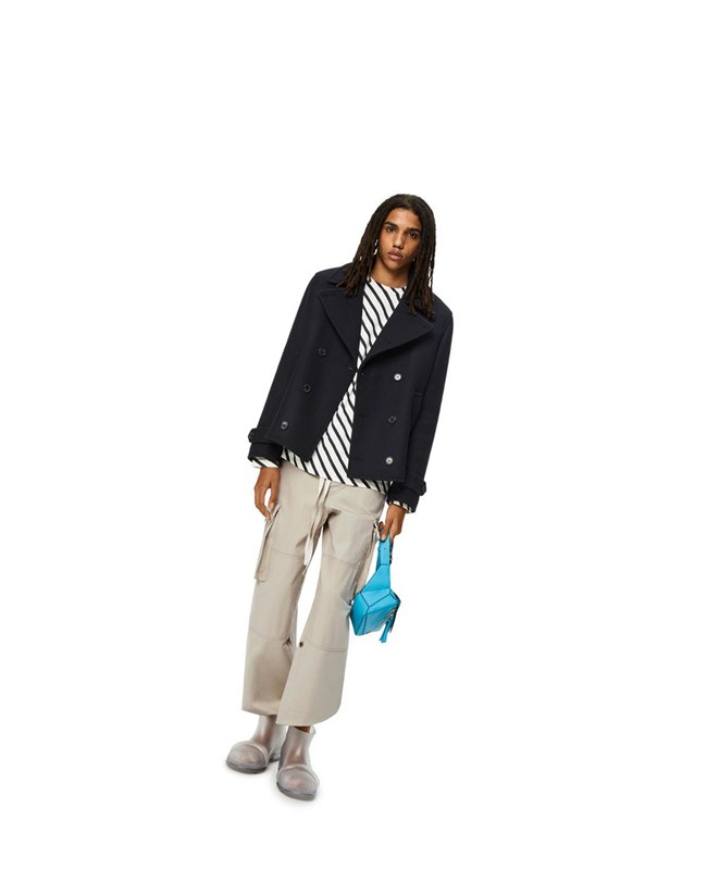 Loewe Multi pocket drawstring trousers in cotton Grise | 7428GBKWS