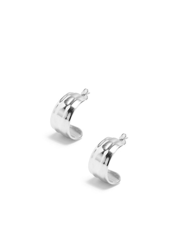 Loewe Nappa knot earrings in sterling silver Argent | 0139LIFJR