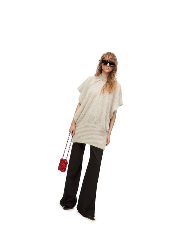 Loewe Oversize sweater in mohair Grise | 4097TKMQE