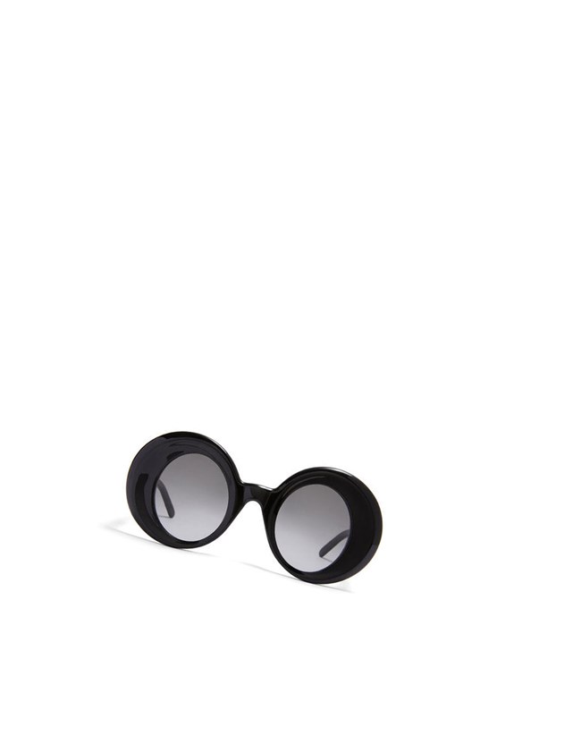 Loewe Oversized round sunglasses in acetate Noir | 2140TCEWZ