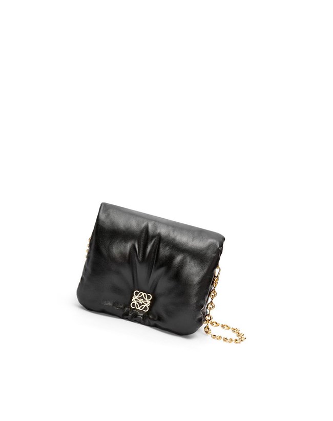 Loewe Puffer Goya bag in shiny nappa lambskin Noir | 6328ISUTJ