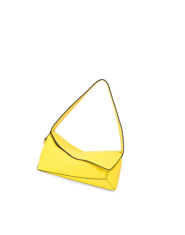 Loewe Puzzle Hobo bag in nappa calfskin Citron | 5421XVNJI