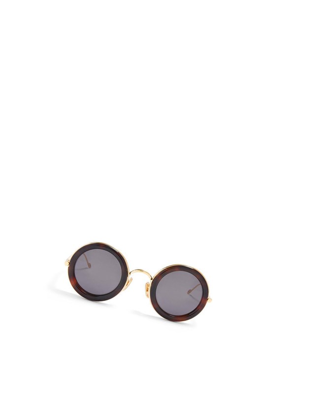 Loewe Round sunglasses in acetate Doré Clair | 0954AXWPZ
