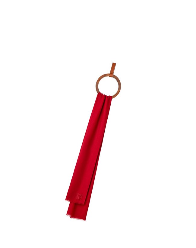 Loewe Scarf in cashmere Rouge | 4931VJFAI