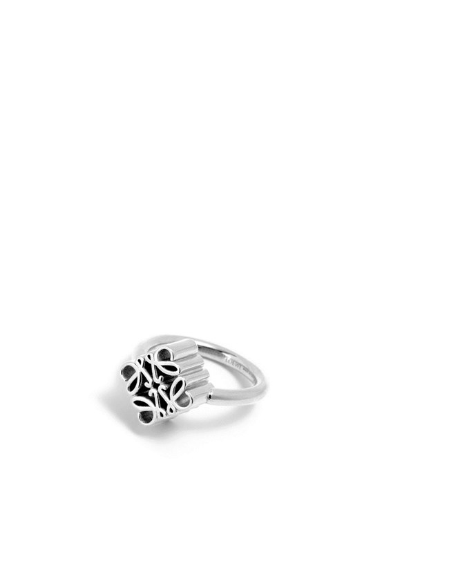 Loewe Single Anagram ring in sterling silver Argent | 4835JHFVW