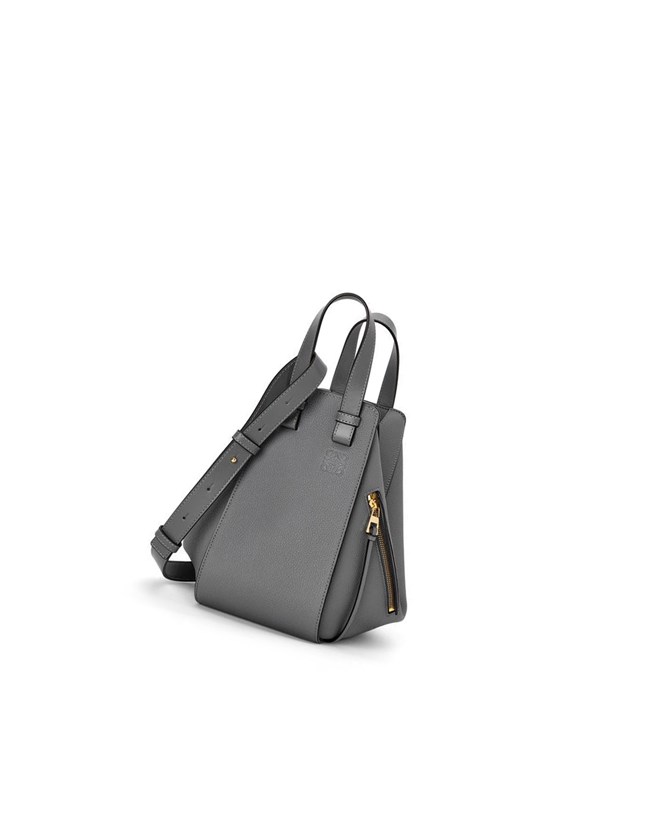 Loewe Small Hammock bag in soft grained calfskin Grise | 4352RPMXI