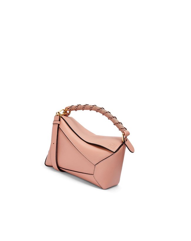 Loewe Small Puzzle Edge bag in nappa calfskin Rose | 8951KGESJ