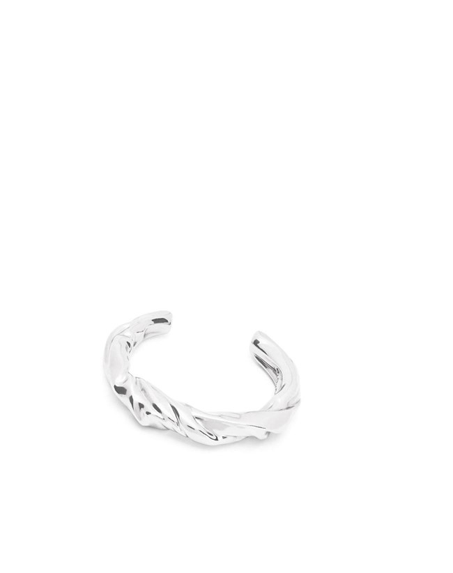 Loewe Small nappa twist cuff in sterling silver Argent | 8127CSMWI