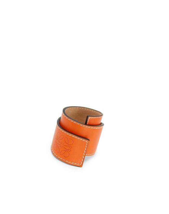 Loewe Small slap bracelet in calfskin Orange | 2138OUVFZ