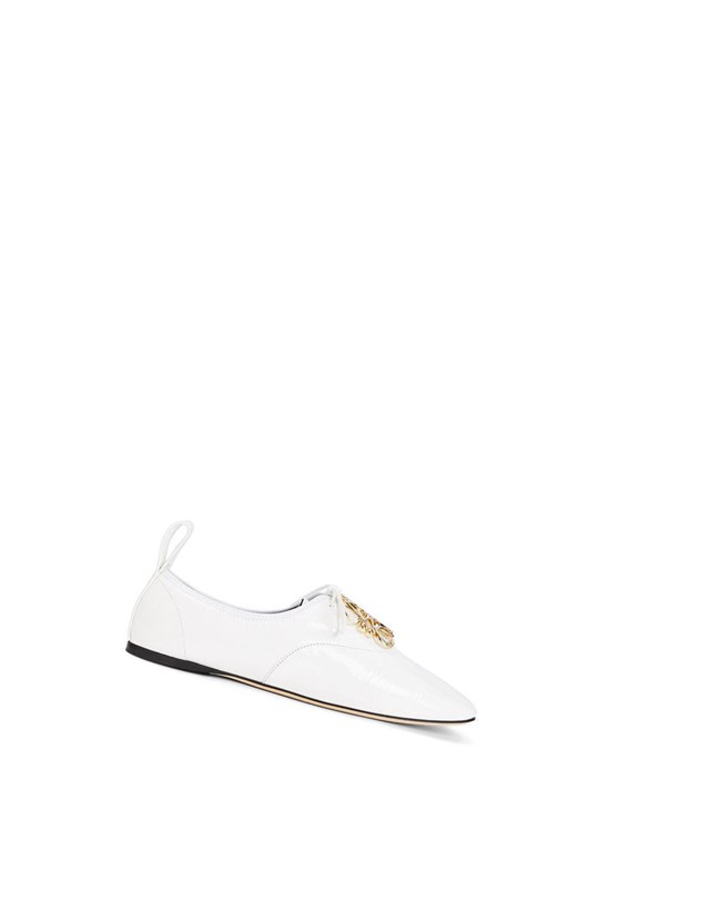 Loewe Soft derby anagram in patent calf Blanche | 5496DGFQV